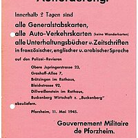 Bekanntmachung 1945