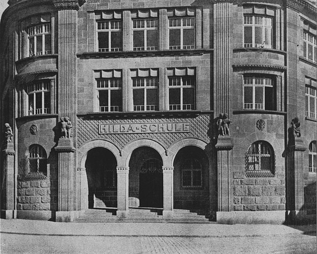 Haupteingang Hildaschule 1919