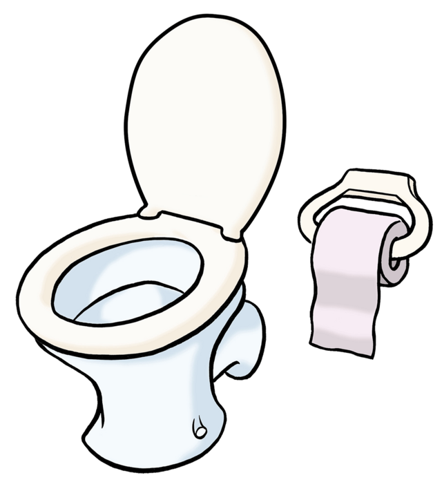 Illustration: Eine Toilette. - copyright:Lebenshilfe für Menschen mit geistiger Behinderung Bremen e.V.