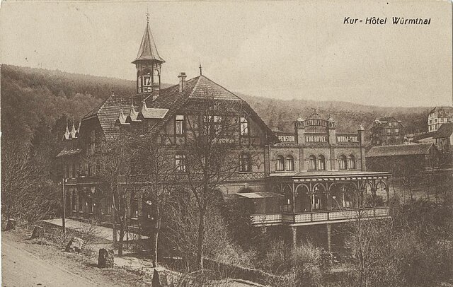 Historische Aufnahme, sepia: Kurhotel Würmthal um circa 1900