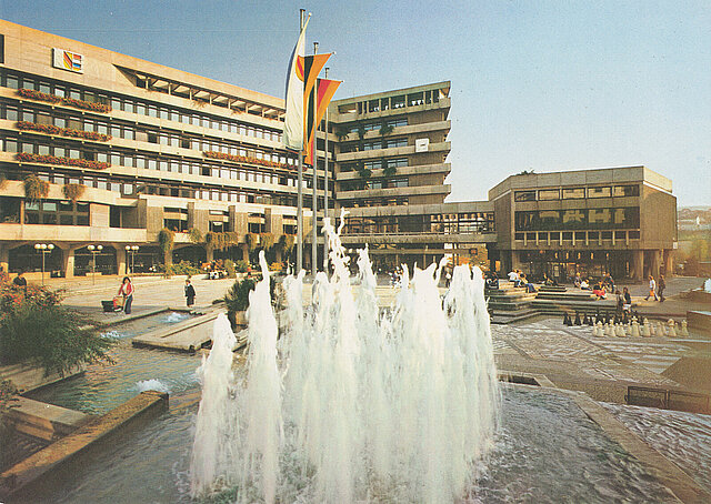 Rathaus Ansicht vom Nordwesten ca. 1980 - copyright:Stadtarchiv Pforzheim
