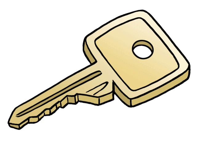 Illustration: Ein Schlüssel. - copyright:Lebenshilfe für Menschen mit geistiger Behinderung Bremen e.V.