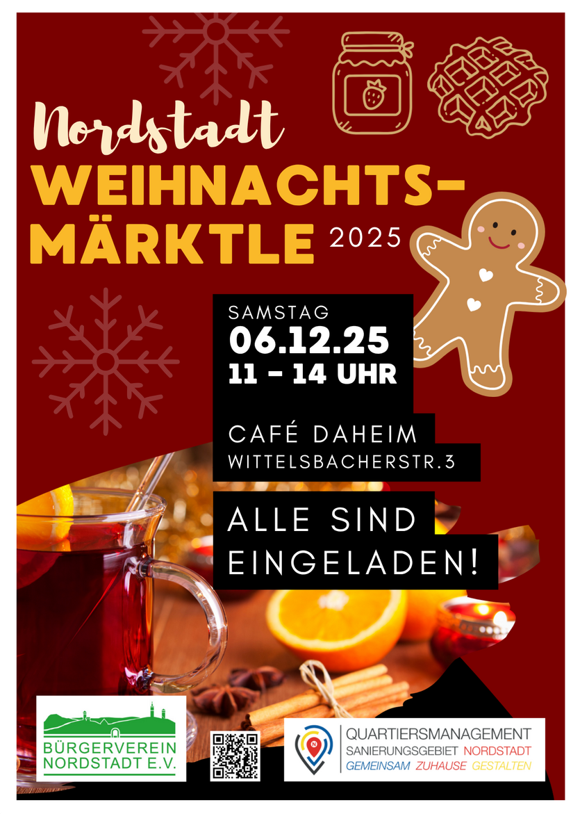 Flyer vom Nordstadt Weihnachtsmarkt 2025 - copyright: BVN - Ersteller: BVN