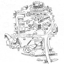 Zeichnung des Pforzheimer Hochbauamts von 1946. - copyright:Stadt Pforzheim