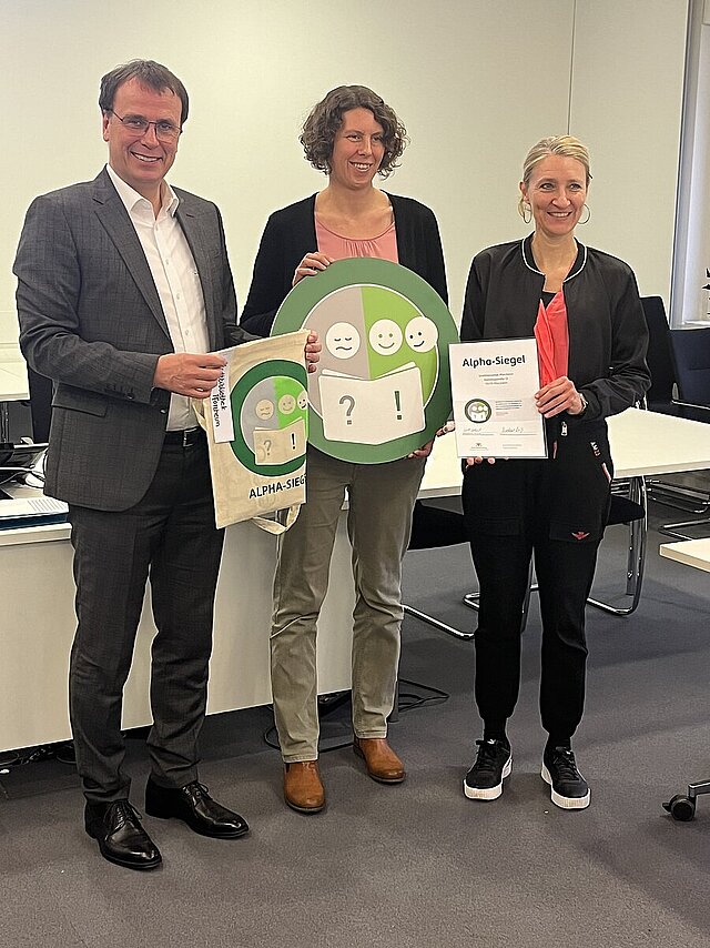 Alpha-Siegel für Stadtbibliothek