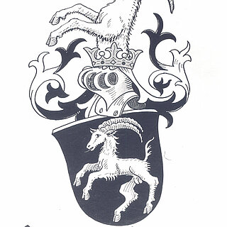 Leutrumsches Wappen (Abbildung in schwarz-weiß)