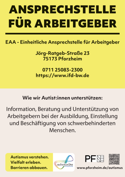 EAA - Einheitliche Ansprechstelle für Arbeitgeber: Wie wir Autist:innen unterstützen: Information, Beratung und Unterstützung von Arbeitgebern bei der Ausbildung, Einstellung und Beschäftigung von schwerbehinderten Menschen. - copyright:Lena Gasde