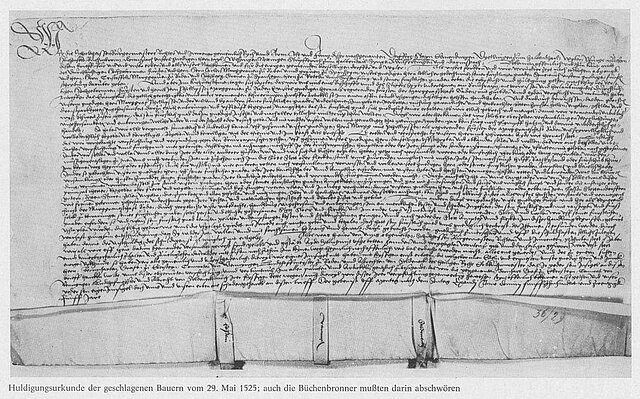 Huldigungsurkunde Bauernaufstand