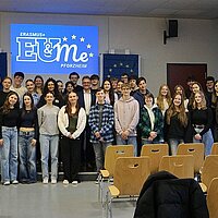 Gruppenbild: Schüler beim Projekttag am Hebel-Gymnasium
