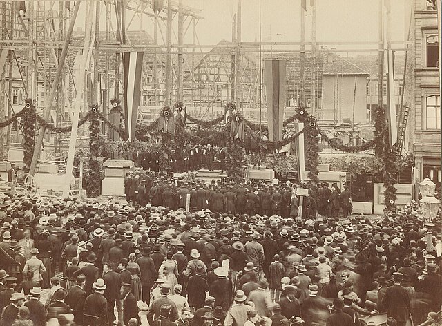 Grundsteinlegung am 18. Mai 1893 - copyright:Stadtarchiv Pforzheim