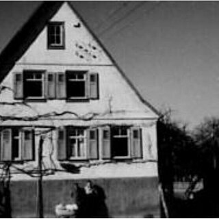 Historische Aufnahme, schwarz-weiß: Haltenweg 2 in Hohenwart - copyright:und