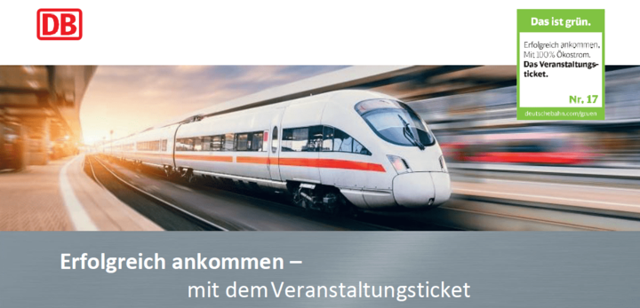 Bild eines ICE der Deutschen Bahn für nachhaltige Anreise nach Pforzheim