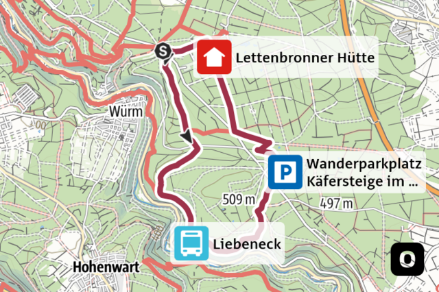 Minimap Ritterritt - Quelle: Outdooractive Minimap Ritterritt - Quelle: Outdooractive