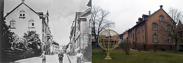 Bild Rathaus Büchenbronn früher und heute