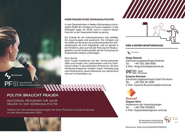 Programmflyer Mentoring-Programm 2.0 - copyright:Stadt Pforzheim, Gleichstellungsstelle