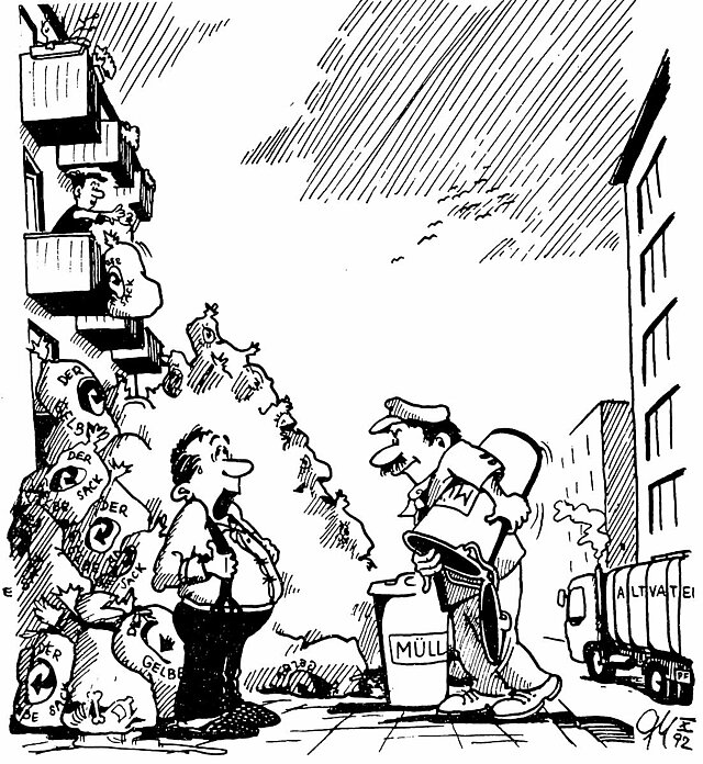 Karikatur Mülltrennung