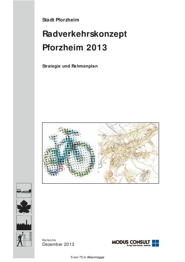 Radverkehrskozept Pforzheim 2013