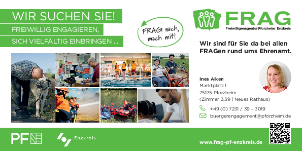 Flyer der Freiwilligenagentur Pforzheim | Enzkreis zum Download