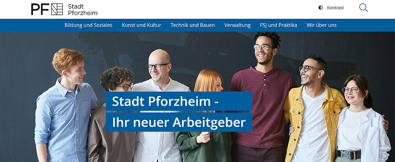 Vorschaubild: Webseite Karriereportal der Stadt Pforzheim - copyright:Stadt Pforzheim