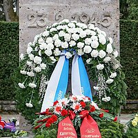 Gedenkfeier zum 23. Februar 1945 auf dem Hauptfriedhof