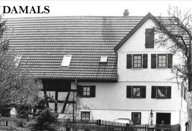 Schwarz-Weiß-Foto: Außenansicht Quellenweg 6, damals - copyright:privat