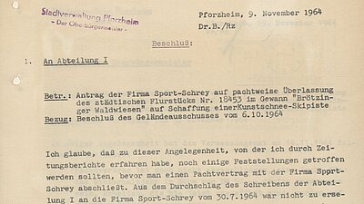 Scan des Antrags auf das Flurstück