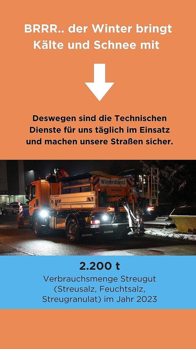 Infofolie Winterdienst der Technischen Dienste  - copyright: Stadt Pforzheim 