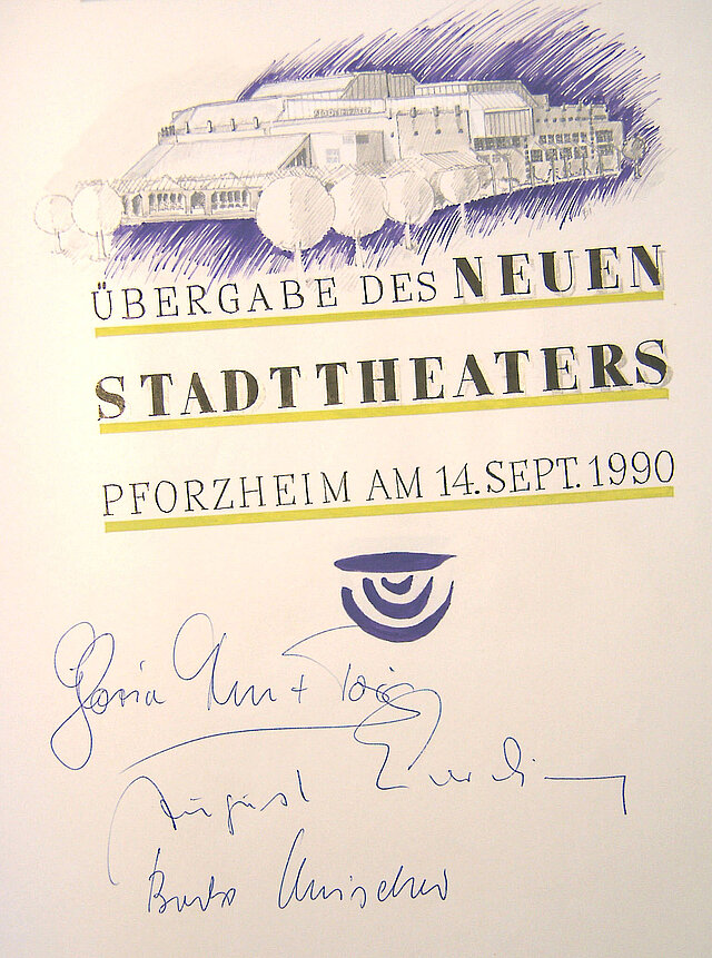 Bild: Eintrag Goldenes Buch Stadttheater