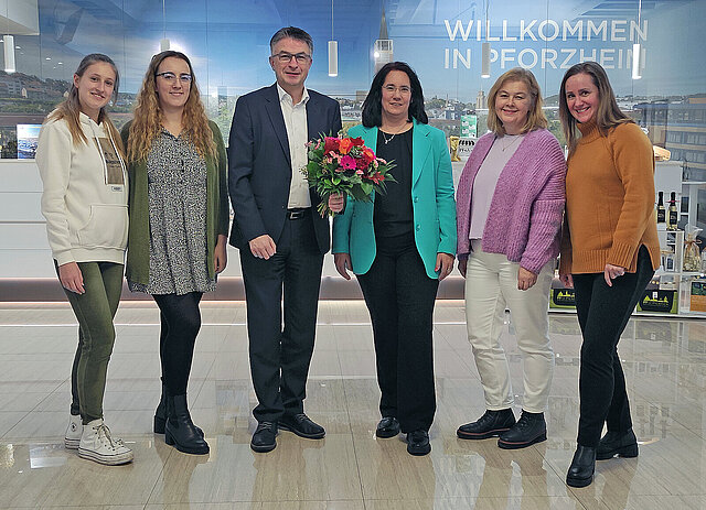 Gruppenbild bei der Amtseinführung der neuen Bereichsleiterin im Bereich Tourismus