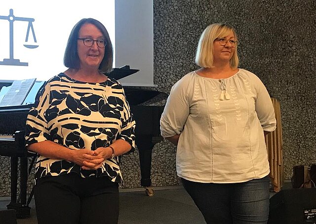 Susanne Brückner und Kinga Golomb - copyright:Gleichstellungsstelle, Stadt Pforzheim