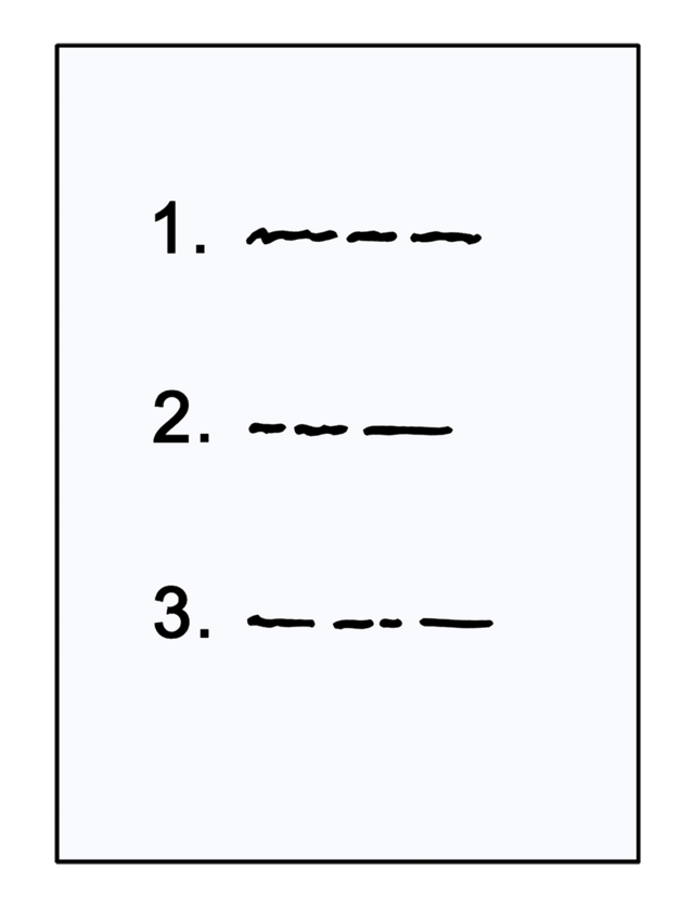 Illustration: Eine Liste. - copyright:Lebenshilfe für Menschen mit geistiger Behinderung Bremen e.V.