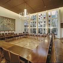 Colour photo: The meeting room from the 1950s.  - copyright:Fotoverlag Günther Beck