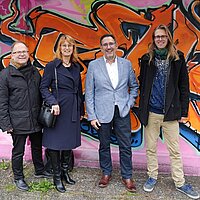 v.l. Alexander Weber, Angelika Drescher, Tobias Volle, Aaron Krings