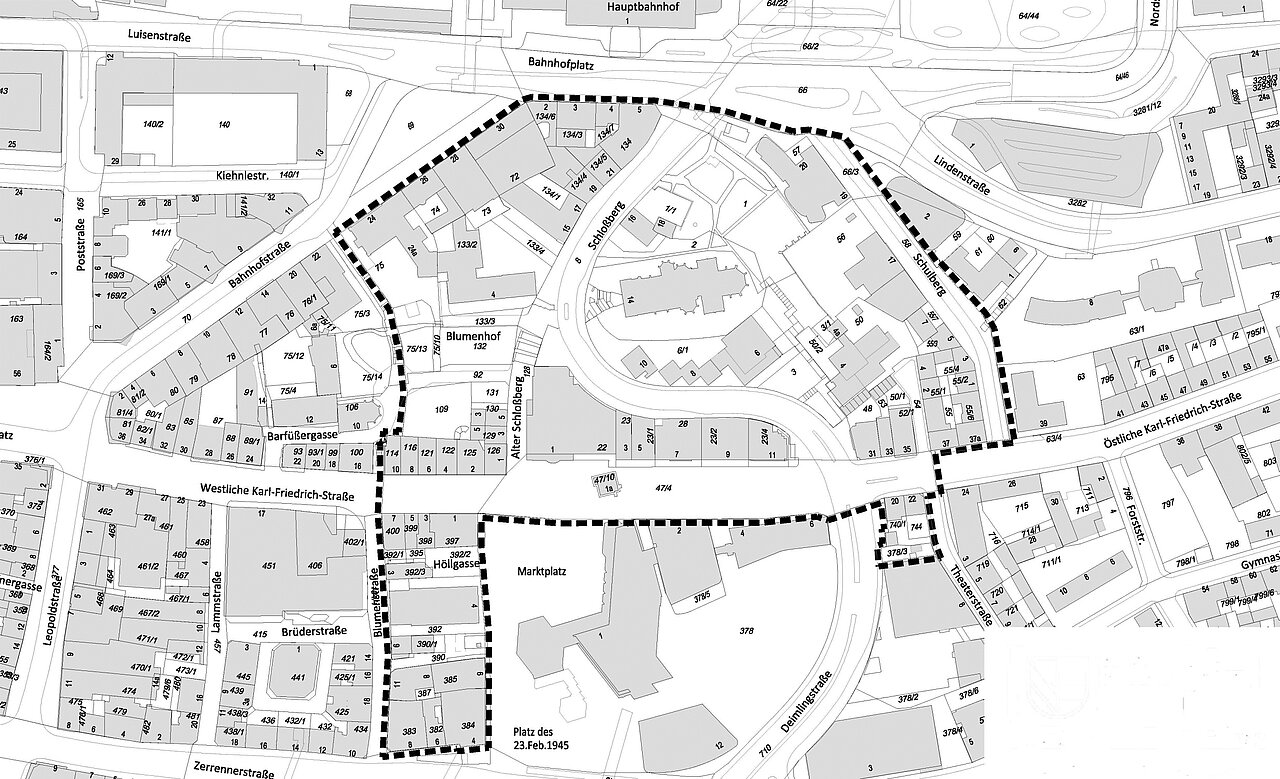Lageplan
Vorkaufsrecht, Innenstadtentwicklung Ost