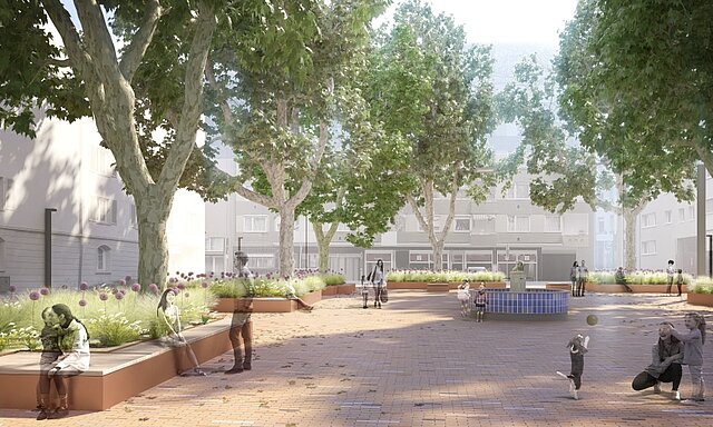 Visualisierung Pfälzerplatz - copyright:Stadt Pforzheim
