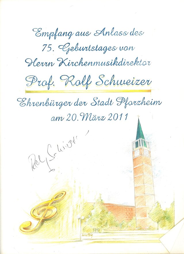 Dieses Bild zeigt den Eintrag im Goldenen Buch.