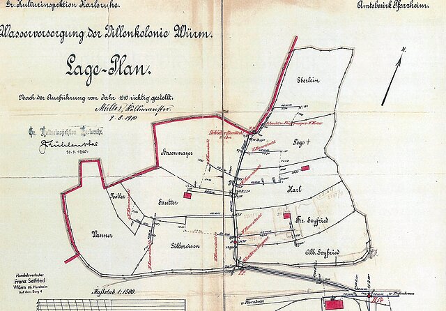 Lageplan aus 1910