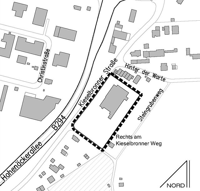 Lage Bebauungsplan Sondergebiet Kieselbronnerstr. 24