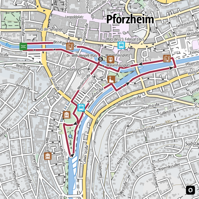 Minimap Goldstadtuferweg - Quelle: Outdooractive Minimap Goldstadtuferweg - Quelle: Outdooractive
