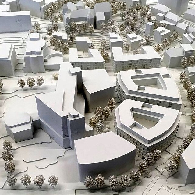 Symbolbild: Modell der Schlossberghöfe