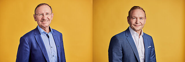 Einzelbilder der beiden Geschäftsführer