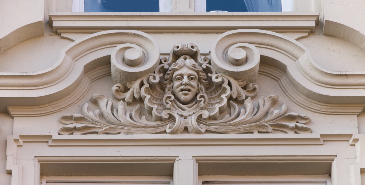 Building decoration Zähringerallee 37 - copyright:Fotoverlag Günter Beck