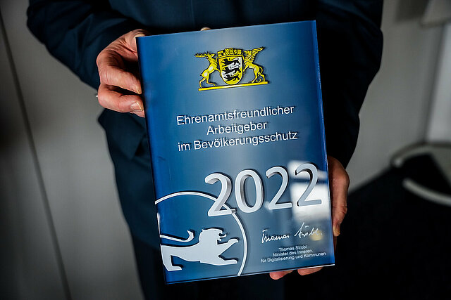 Plakette "Ehrenamtsfreundlicher Arbeitgeber" 