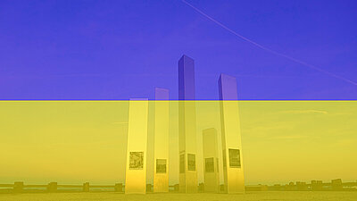 Wallberg in Ukraine-Farben