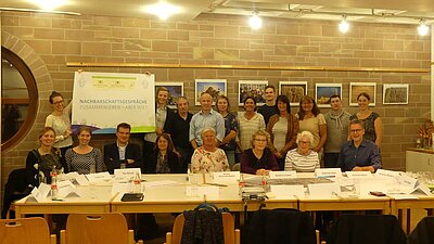 Gruppenfoto Nachbarschaftsgespräche Dillweißenstein