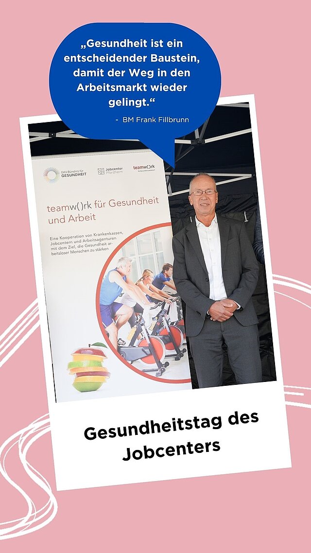 Sozialbürgermeister Frank Fillbrunn bei der Eröffnung des diesjährigen Gesundheitstages vom Jobcenter - copyright:Stadt Pforzheim