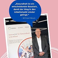 Sozialbürgermeister Frank Fillbrunn bei der Eröffnung des diesjährigen Gesundheitstages vom Jobcenter