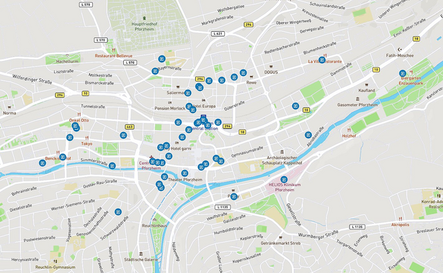 Kartenansicht: Gewünschte Parkflächen für Autos - copyright:Kartenausschnitt: OpenStreetMap / Grafische Bearbeitung: Kokonsult