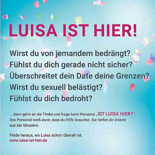 Poster der Kampagne Luisa ist hier