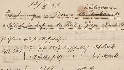 Abbildung: Kostenkalkulation Brotpreis 1898